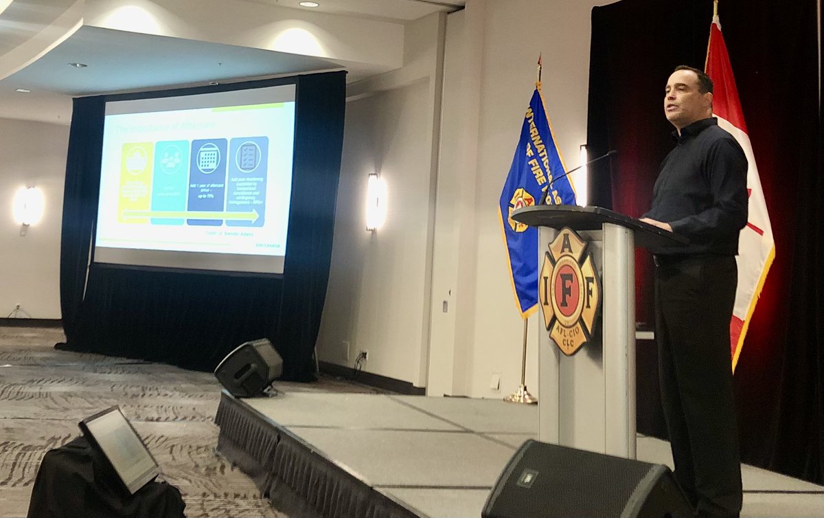 Our partnership with <a href="/EHNCanada/">EHN Canada</a> has helped IAFF members across Canada who are struggling with mental health and addictions. Thank you for attending our #iaffcdnpolicy Conference in Burnaby to raise awareness about your programs and how they help members in need!