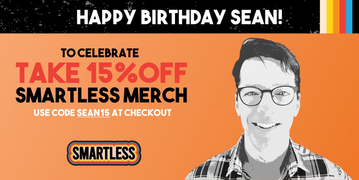 It’s a #SmartLess birthday for the one and only @seanhayes! Check out Sean’s favs and celebrate his birthday today with 15% off using code SEAN15!

bit.ly/3Jyw5eP