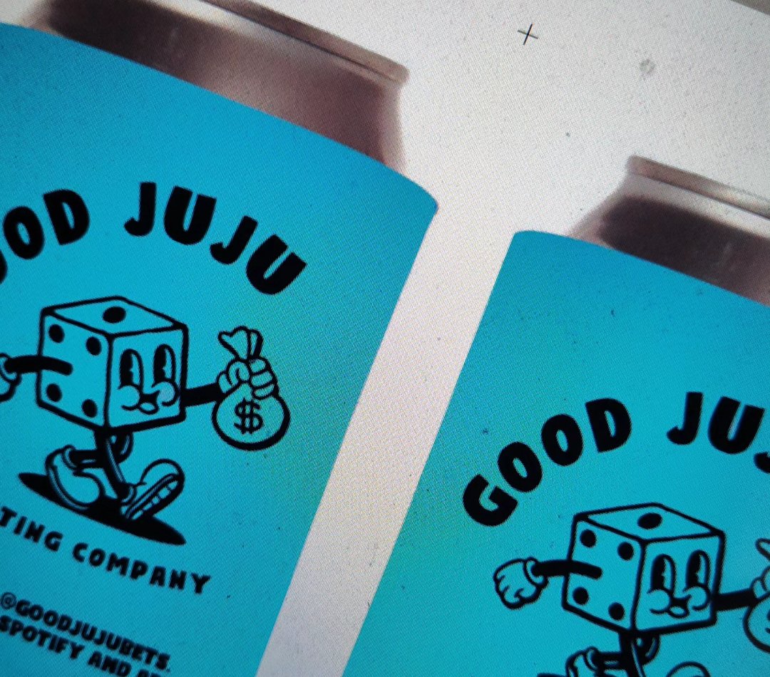 GoodJuJuBets's tweet photo. Sneak preview. Just got the proofs! Stay tuned. 

☘️ RT for #goodjuju ☘️

#koozie #GamblingTwitter https://t.co/P4La0H9YGw