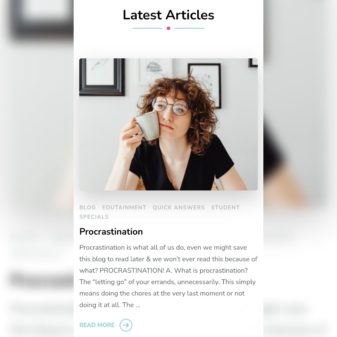 SussEyecom's tweet image. susseye.com/index.php/2023…
Procrastination is what all of us do, even we might save this blog to read later &amp;amp; we won&apos;t ever read this because of what? PROCRASTINATION!
Read this blog, Stop Procrastinating.
Writer: Mansi Adhav 
#StudentSpecial #QuickAnswer #blog