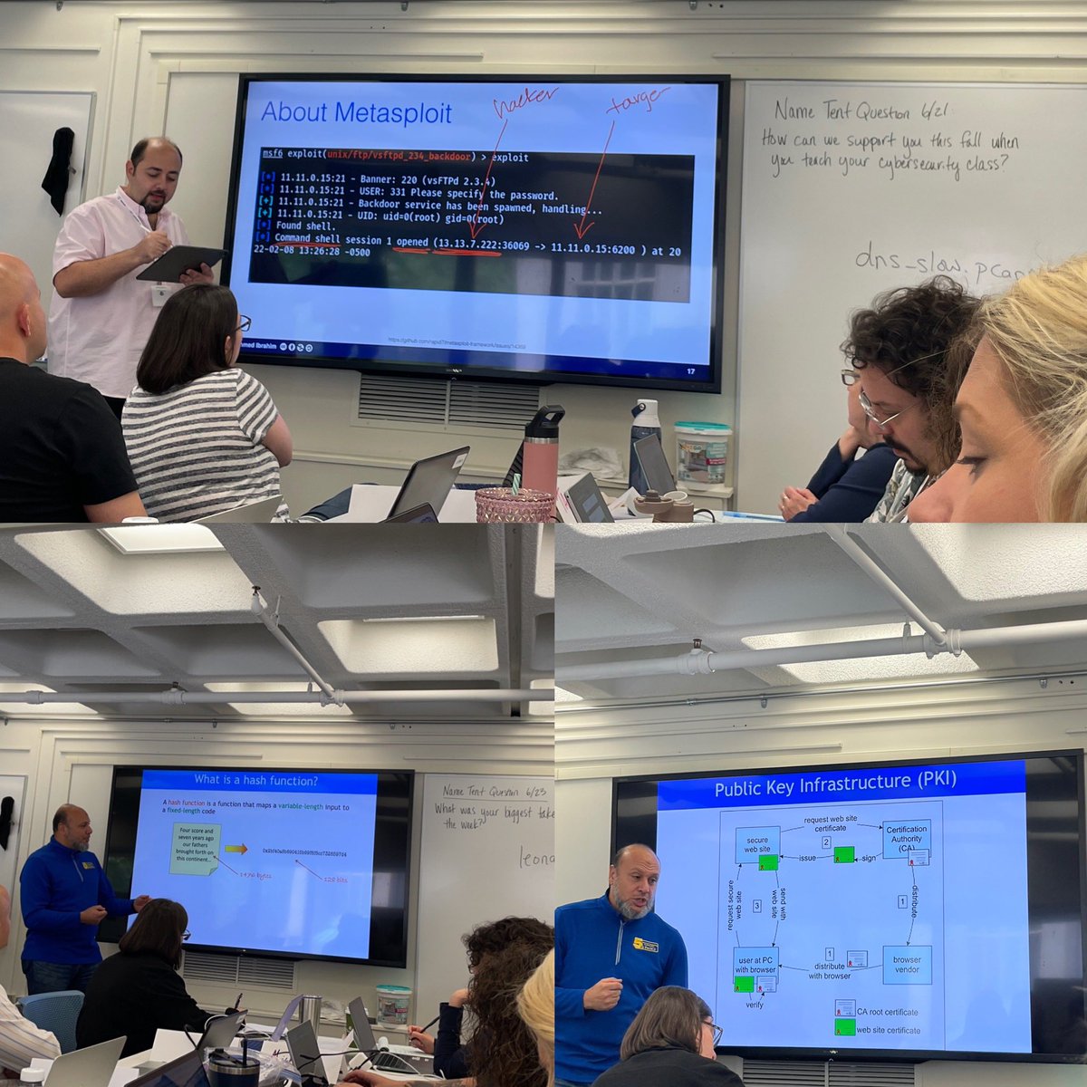 BeccaGutosky's tweet photo. #GenCyber@Pitt cybersecurity bootcamp was a rigorous, amazing experience. We learned so much &amp; only scratched the surface. Glad to have this new community. @ai__cs @teachme124 @A_Witt24 @MariaKrz2 @PittTweet https://t.co/5Rl80uVoxS