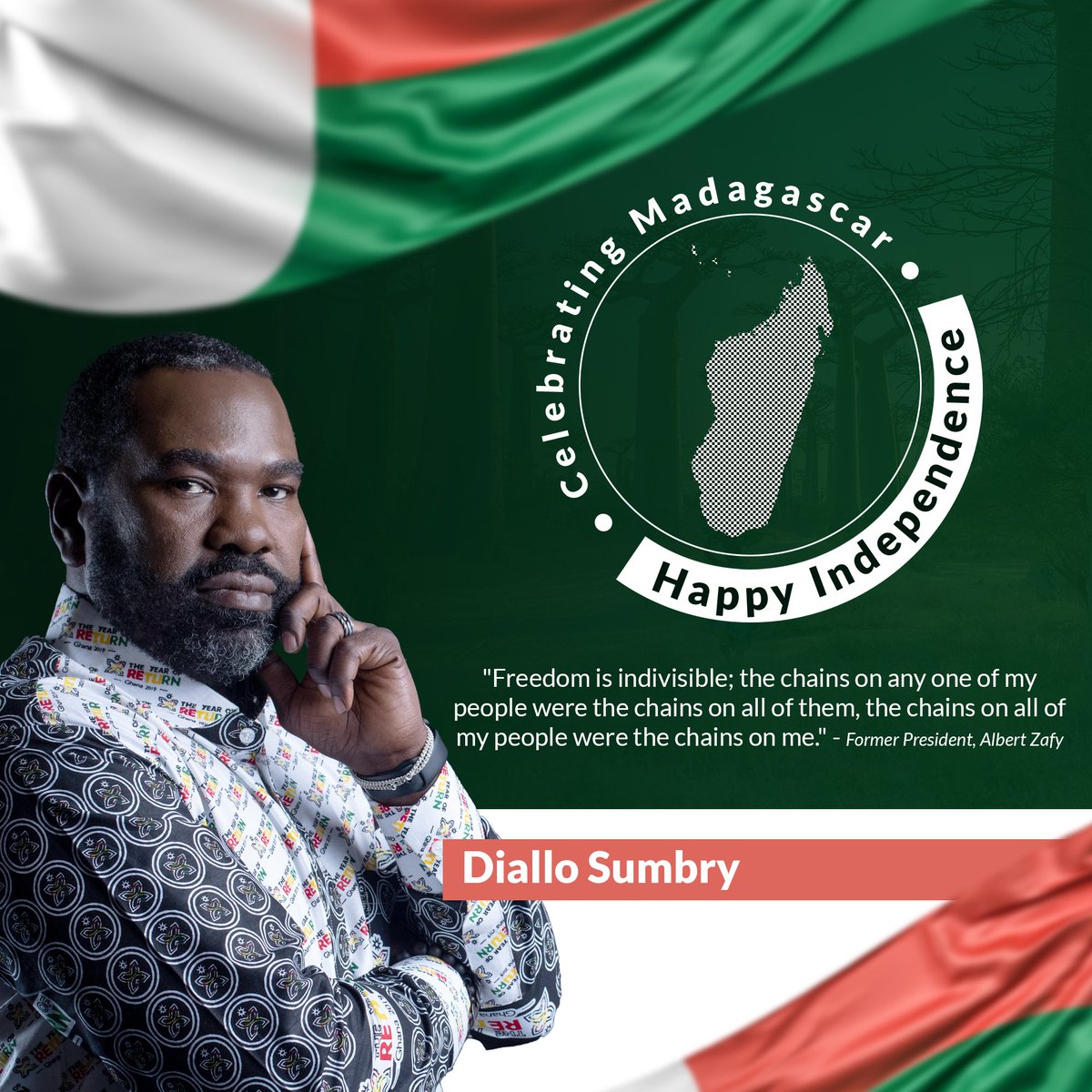 Happy Independence Day to Madagascar 🇲🇬

Africa ✊🏾

#DialloSumbry #madagascar #IndependenceDay #African #HappyIndependenceDay