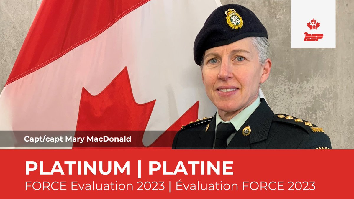 PSPOttawa's tweet photo. 👏👏👏 Congratulations to Capt Mary MacDonald for reaching the Platinum incentive level in her #FORCEevaluation 2023. 🥇Félicitations à la capt Mary MacDonald pour avoir atteint le niveau d'encouragement Platine lors de son #évaluationFORCE 2023. Bravo Zulu ! #CanMilTwitter https://t.co/iBtcpe2WxJ