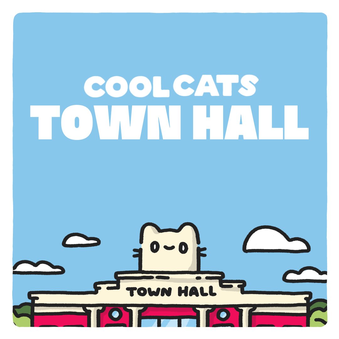 zuur oase einde Cool Cats on X: "Town Hall Agenda | June 28 at 3PM ET: ⭐Monthly Recap  ⭐Comic Con ⭐Product Updates ⭐Q&amp;A Set your reminder for Wednesday to  tune in.👇 https://t.co/0pWaeeSsV3" / X