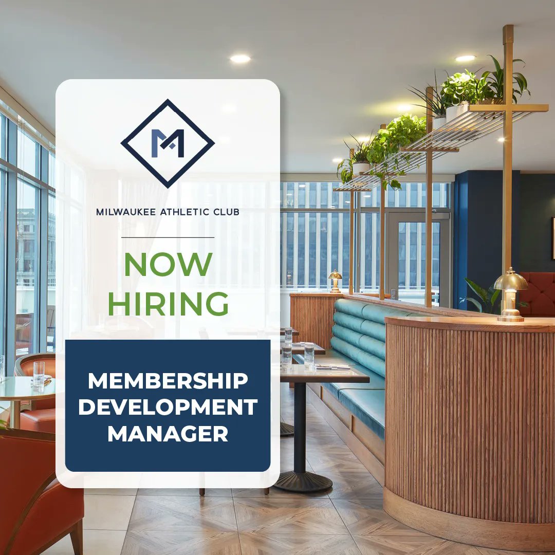 StratClubSol's tweet photo. Join the team at the newly renovated Milwaukee Athletic Club (MAC) as a  Membership Development Manager! Learn more and apply at https://t.co/a1zFPEhekT

#clubmanagement #membershipdirector #clubcareers #pcma #communications #hospitalitycareers #clubmanagement #privateclubs https://t.co/t6zcvXb2YB