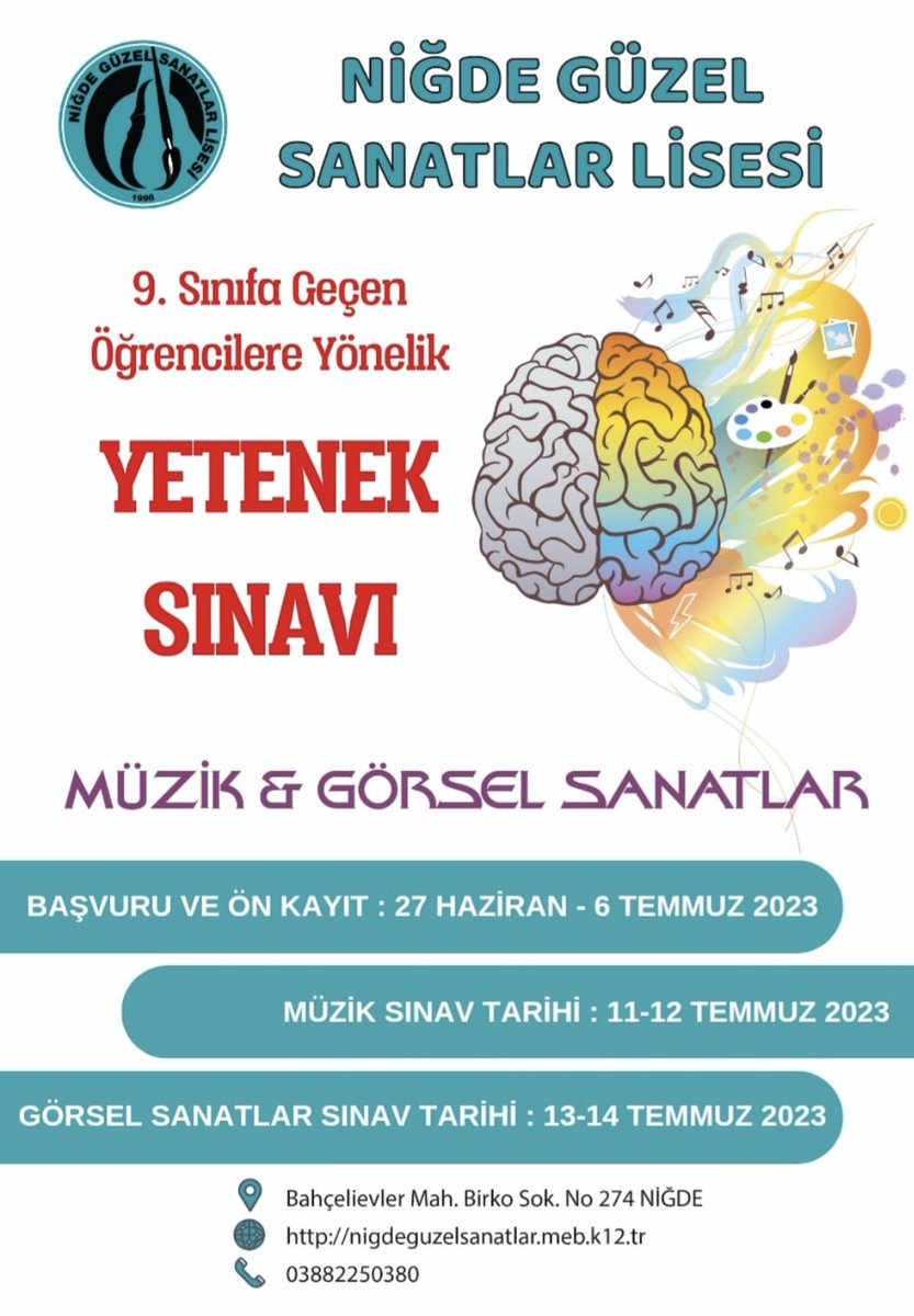 #yeteneksınavı
#nigdeguzelsanatlarlisesi