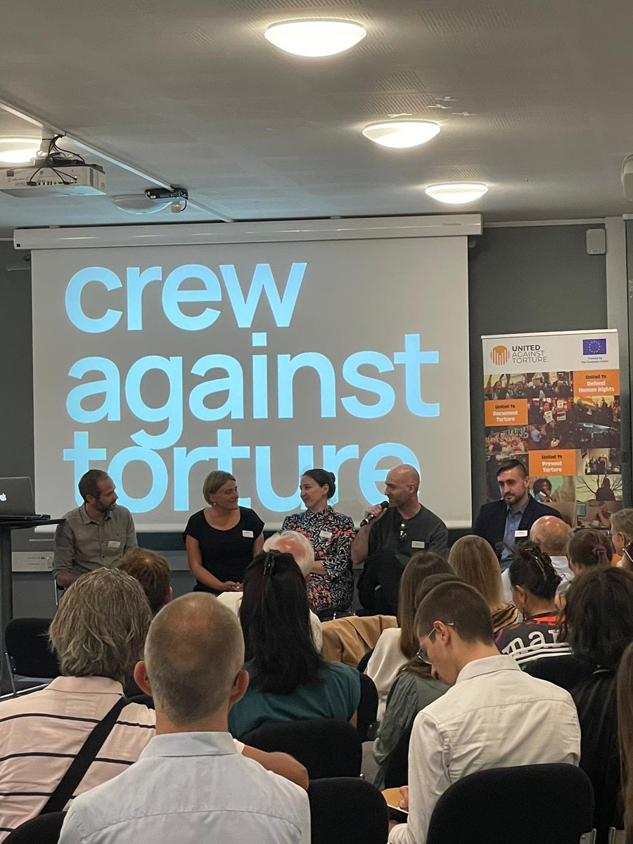 LisaJHenry's tweet photo. Global action today-June 26! Torture survivors day: EU approved €8.5 mio for #UnitedAgainstTorture consortium launch, Survivors spoke their truth to decision makers in Brussels, Geneva and Copenhagen.  Crew Against Torture, Russia told us the real story. https://t.co/kaJx6Ac7JN