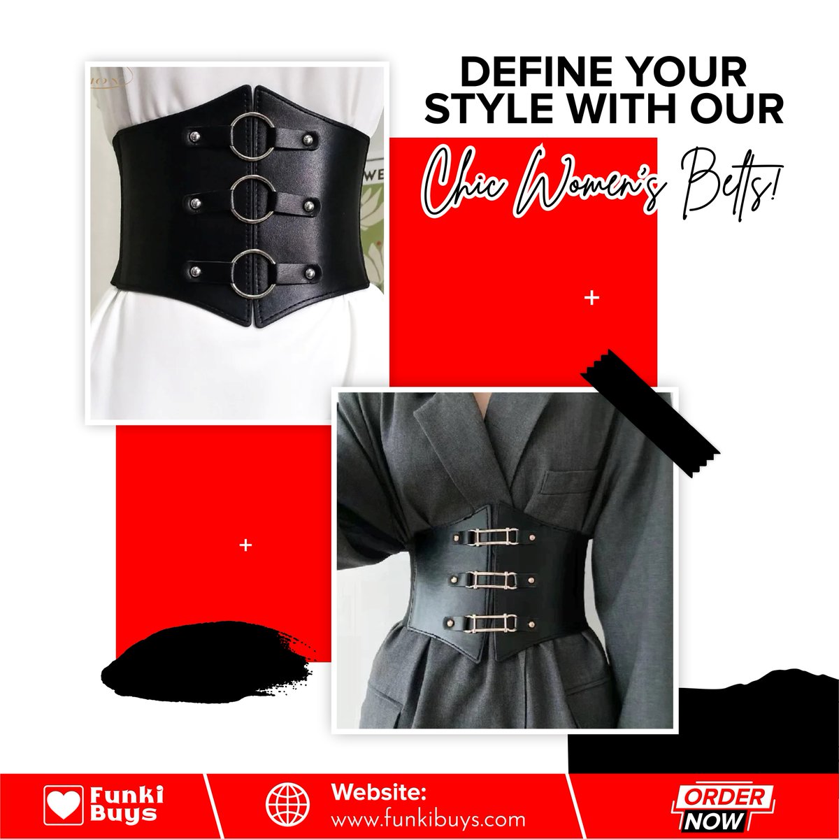 These lace-up wide elastic corset belts are the perfect accessory for any women's wardrobe.

🛍️ buff.ly/46p5cnt
.
.
.
#CorsetBelt #FashionAccessory #WomensFashion #ElasticCorset #StylishBelts #PULeather #VersatileAccessory #FashionStatement #TrendyStyle