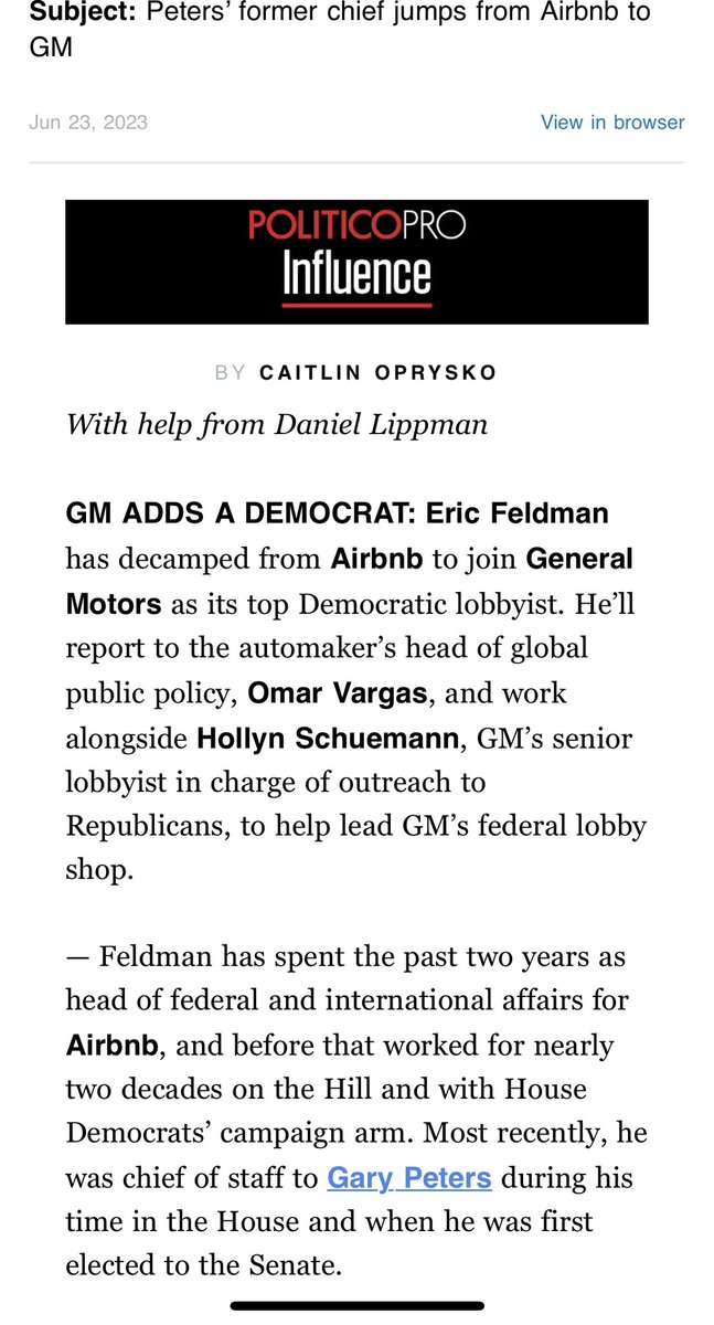 ejfeldma's tweet image. I am excited to join General Motors today as Executive Director of U.S. Federal Affairs and its lead Democratic federal lobbyist. I look forward to working with policymakers as GM drives toward a future of Zero Crashes, Zero Emissions and Zero Congestion. #iworkforGM