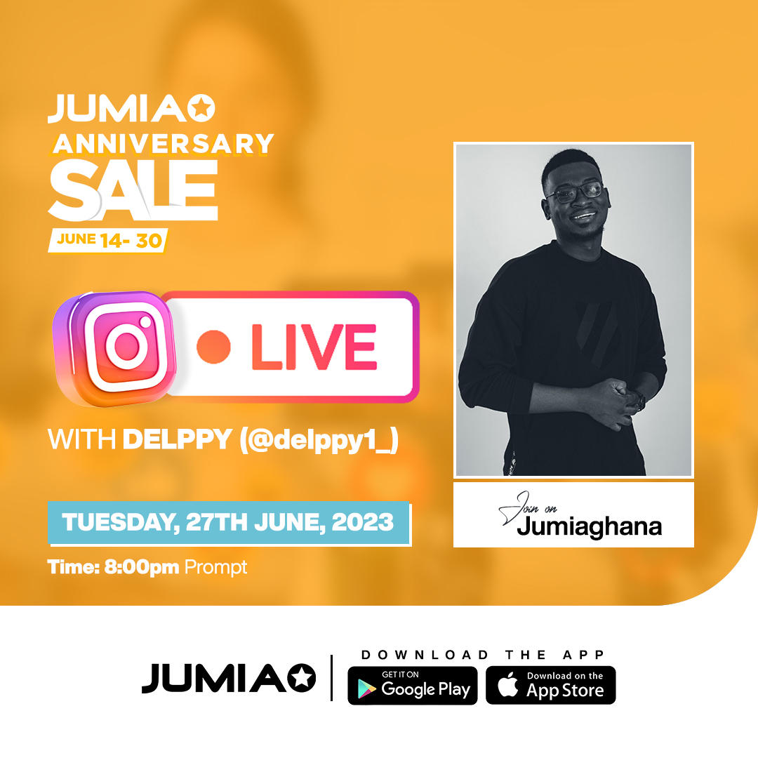Mark your calendars, set your reminders, and let's gather virtually for an incredible IG Live experience that will leave you inspired and up-to-date on all things tech!

NB: A television to be given away during the Live

📅 Date: 27th June
⏰ Time: 8PM

#Jumianniversary #IGLive