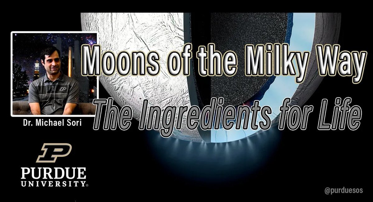 PurdueSOS's tweet photo. Did you know: an icy moon can be solid on the outside and liquid toward the interior? Thanks to #SciencefromtheExperts guest, @mikesori1, who explains how liquid water inside icy moons might support life.
LISTEN: https://t.co/OSs7vU8WV7
WATCH: https://t.co/wEDoO2eFqQ https://t.co/n0Kc2287U7