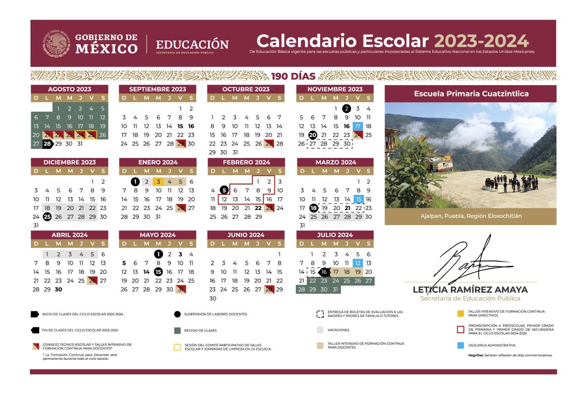 🗞️#SEPInforma

📆🏫 Con la participación de autoridades educativas de todo el país se acordó el #CalendarioEscolar para el Ciclo 2023-2024. Puedes consultarlo en nuestras plataformas.

Conoce más 👉🏼🔗bit.ly/3JxNNzn