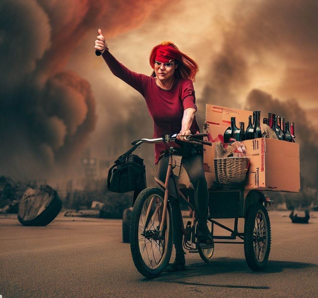 @Pie1984Red @eldiablo0786 @KingsHeathLTN @milkmark1964 @WoodinRivers Can you imagine her stocking up on red wine and fags using a cargo bike in the newly designed #KingsHeath?