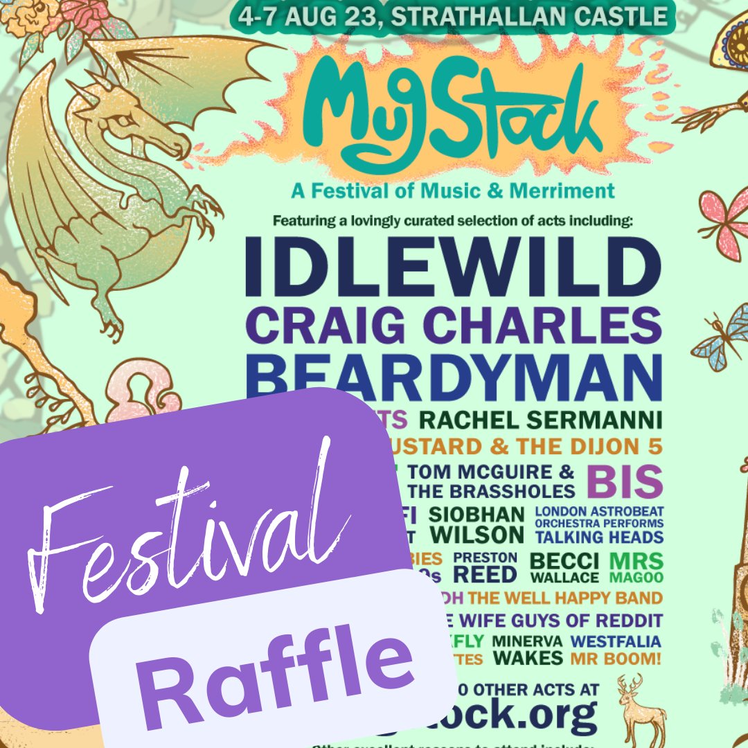 Got #Glastonbury fever? 🎉Exciting news! Join our charity raffle for a chance to WIN a @MugStock Festival Family Ticket Package! 🎪🎁 Experience the magic of Mugstock with your loved ones. Only £1 ticket. Pls RT raffall.com/341242/enter-r… #festivals #raffle #charity