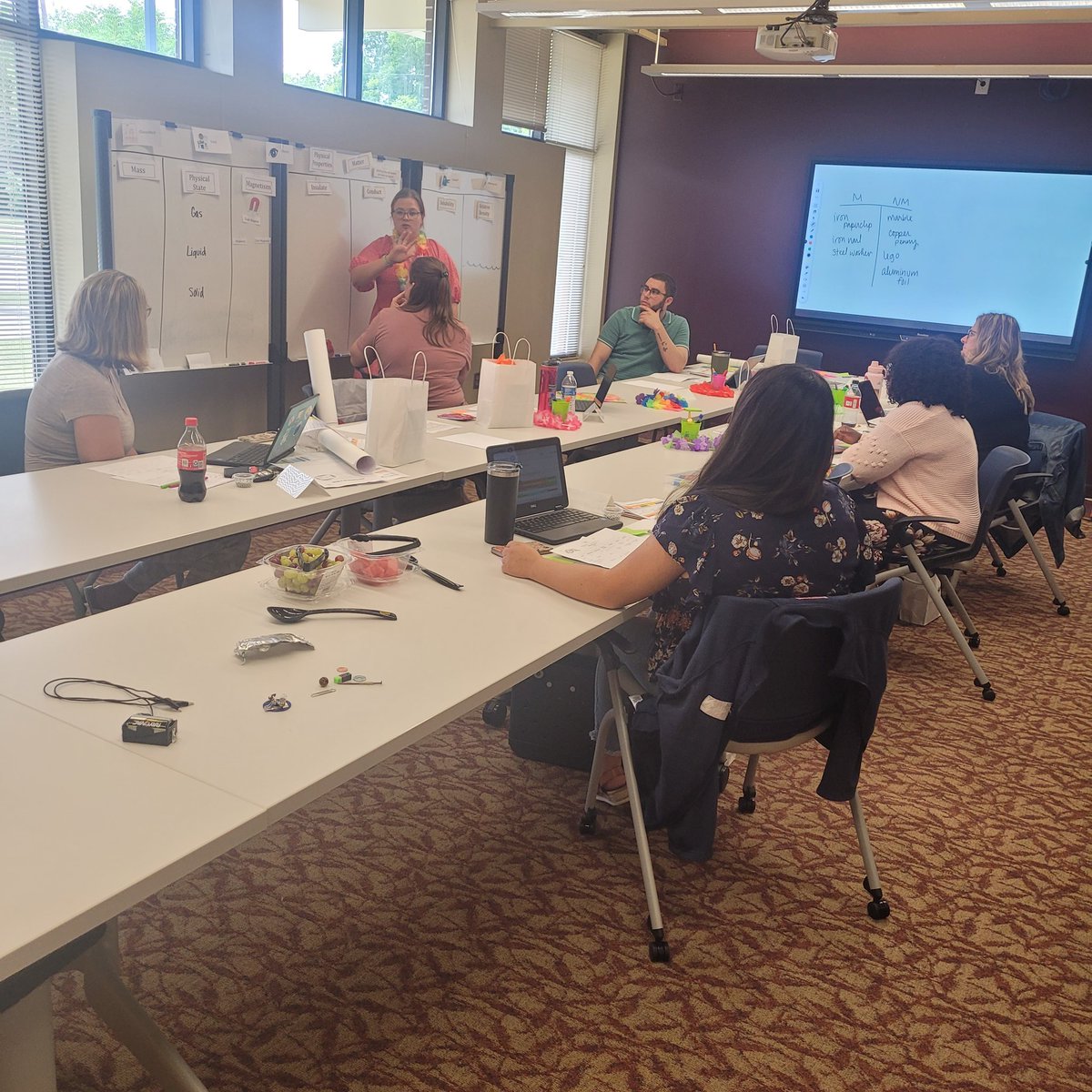 MathFanHoefert's tweet photo. Learning all about properties of matter today with an amazing group of "new to 5th grade science" teachers 🤩🤗 https://t.co/dfQef90gjY