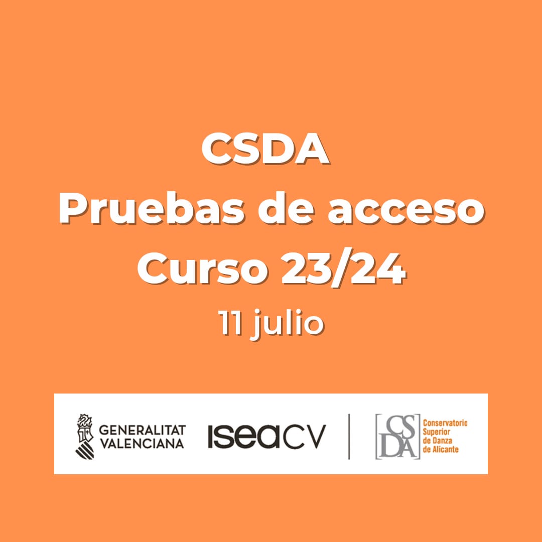 CSD_ALICANTE's tweet photo. #CSDA PRUEBAS DE ACCESO - 11 julio
Danza clásica
Danza social (bailes latinos y de salón)
Danza social (danza educativa, inclusiva, comunitaria y del bienestar)
Consulta horarios y aulas 🤓
@DIseacv
@GVAinnova
@iseacv
#gradoendanza #meces2 https://t.co/zltLpLDbVP
