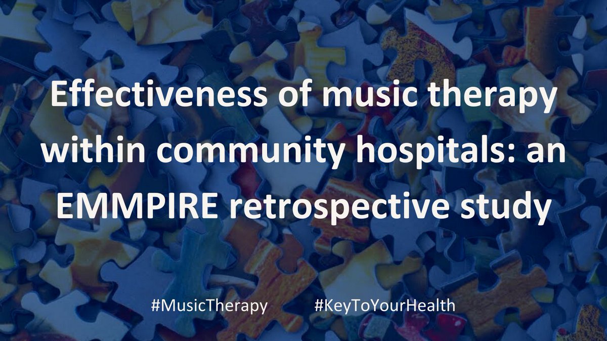 “Results of this study support the clinical effectiveness of Music Therapy for symptom management in community medical settings for patients with moderate-to-severe pain, anxiety, and/or stress.”

journals.lww.com/painrpts/Fullt…

#MusicTherapy #KeyToYourHealth #MusicTherapyResearch