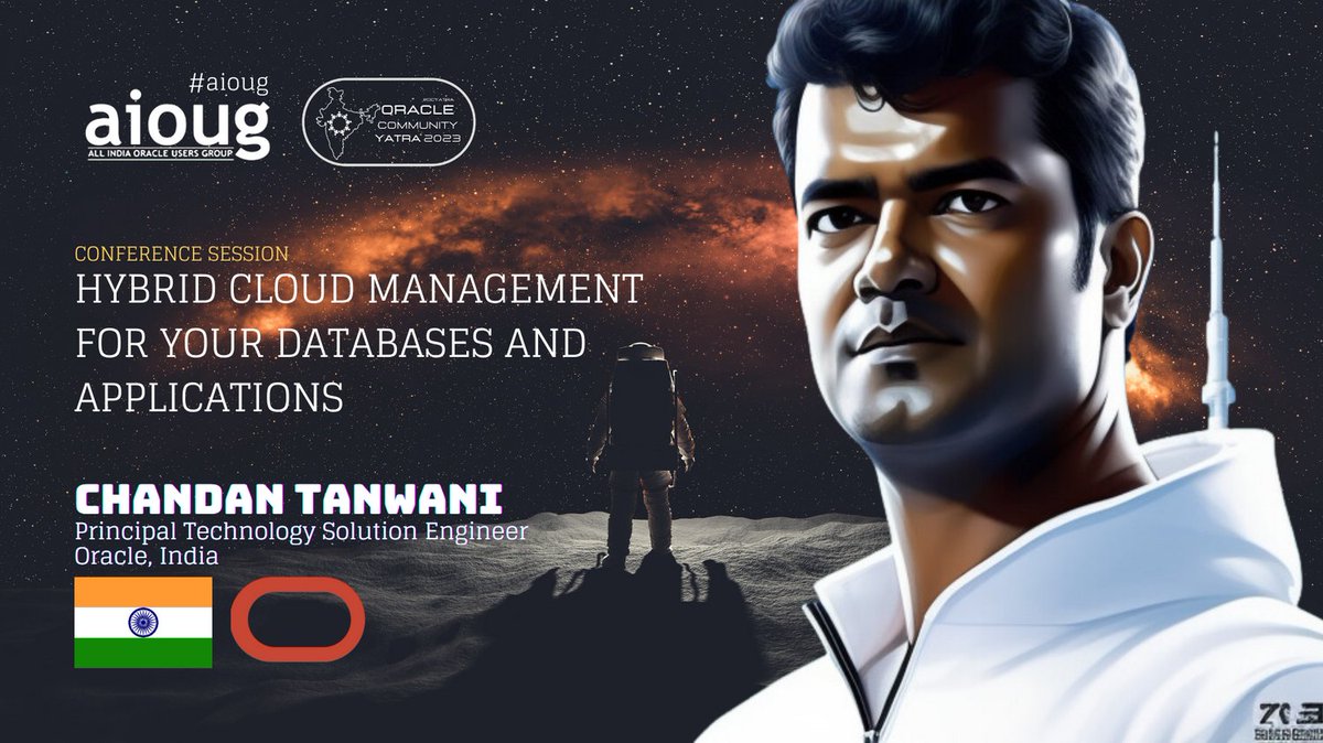 We're excited to welcome our #OCYatra2023 Keyspeaker Chandan Tanwani @tanwanichandan. He will share insights into 'Hybrid Cloud Management for your Databases and Applications' bit.ly/42YQHoi. Register Now aioug.org/ocyatra 
@oracleugs @oracleace