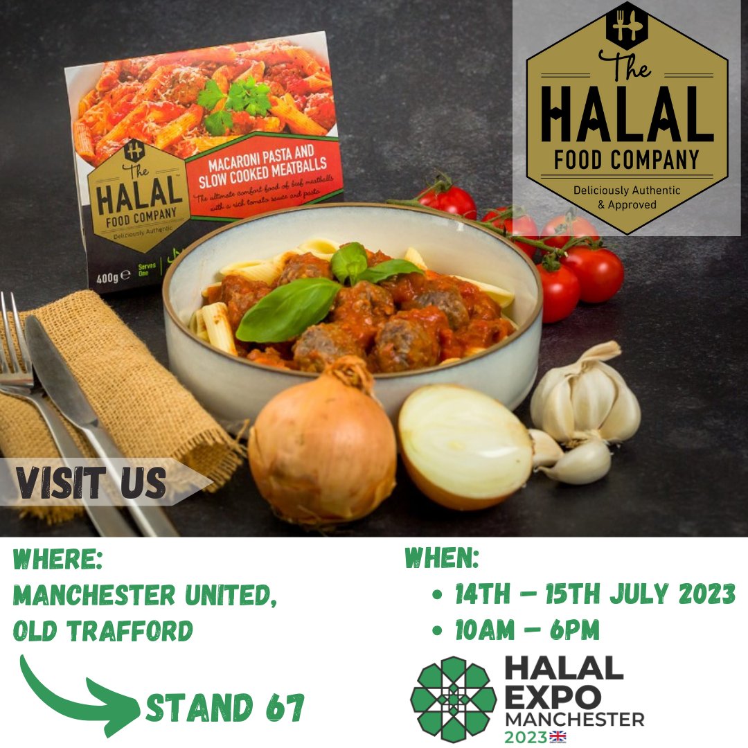 The Halal Expo will start soon! 🥳
We are looking forward to meeting you there! 😍
Where:
Manchester United, Old Trafford | Stand 67
When:
14th - 15th July 2023 | 10am - 6pm
#halalfood #halal #foodlover #foodlondon #TheHalalFoodCompany #manchesterfood #readymademeals #foodprep