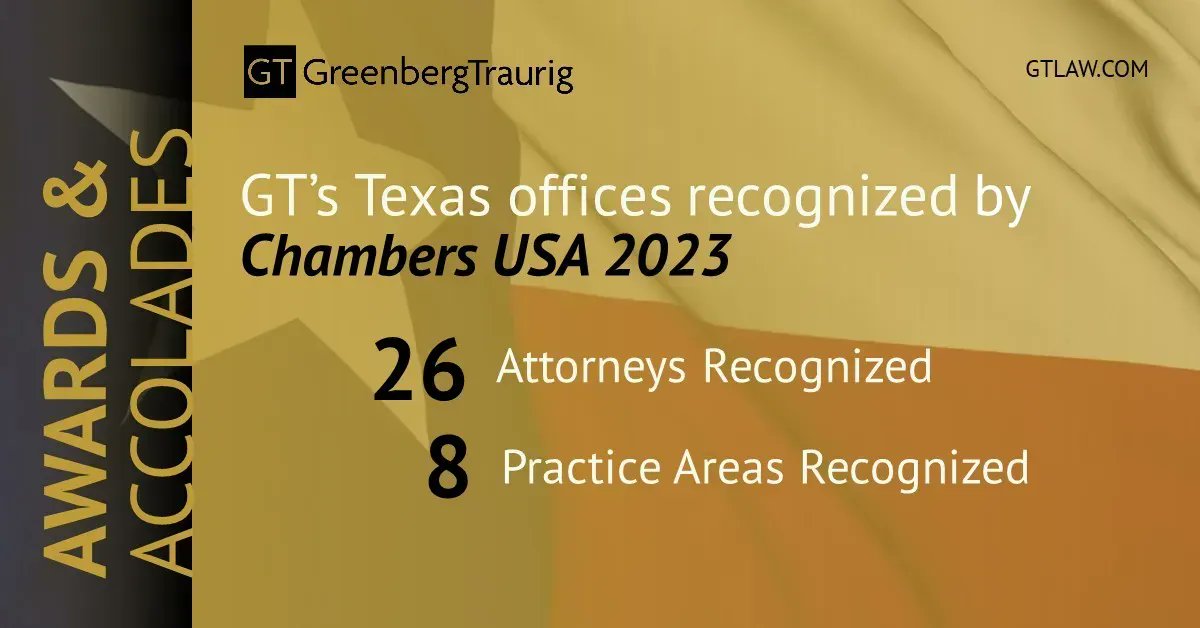 GreenbergTraurig LLP on Twitter "The 2023 Chambers USA Guide