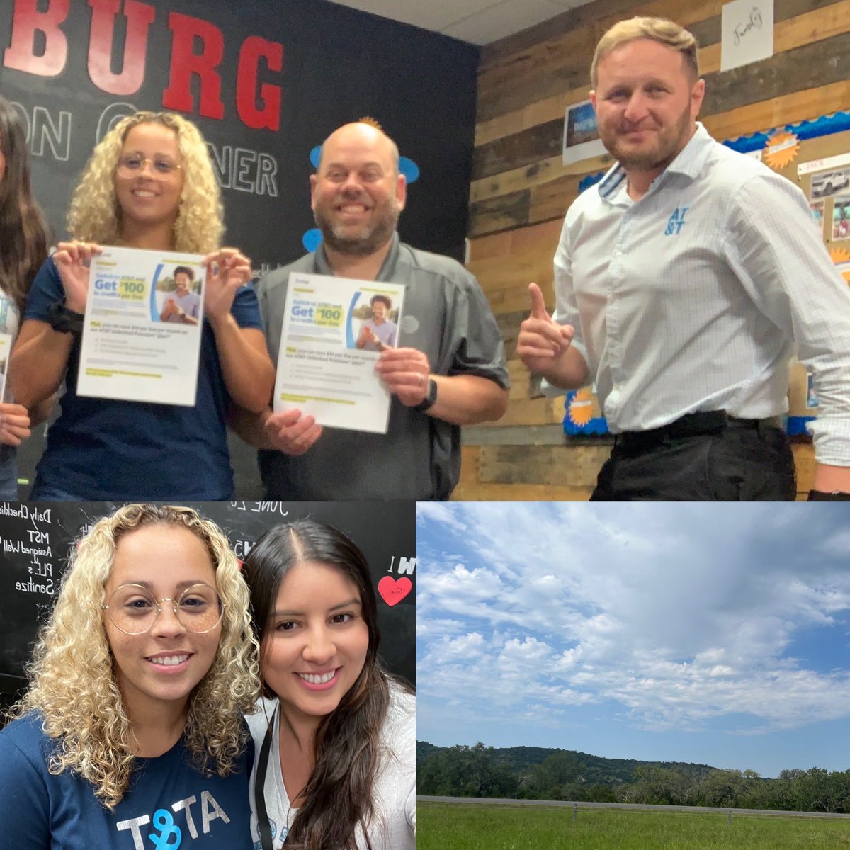 Janette and @PawelATTmobile visiting  Cellular World Kerrville & Fredericksburg! Outstanding leaders at these stores. Congratulations on your success! Keep up the great work.