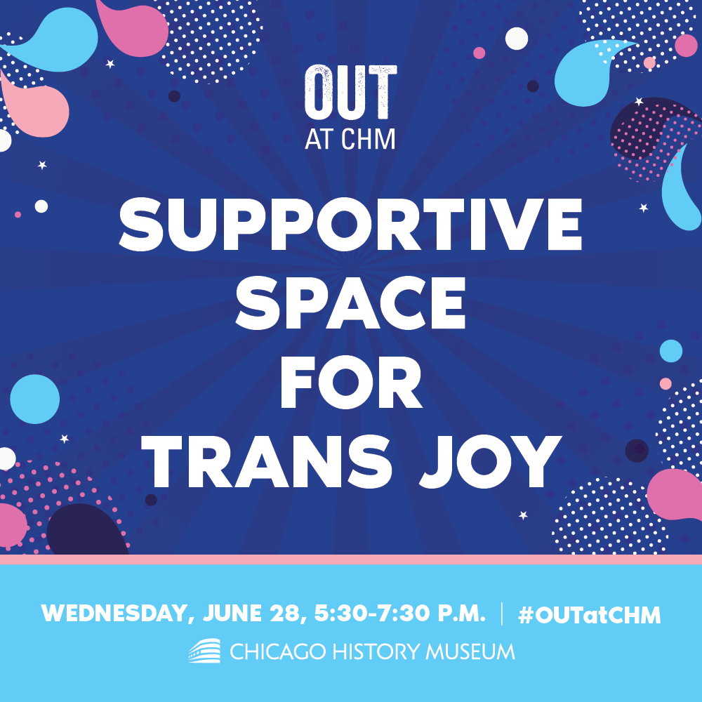ChicagoMuseum's tweet photo. Let's keep #PrideMonth going! On Weds. 6/28, join us at CHM for Supportive Space for Trans Joy featuring @chikimhunt62 of @PrideActionTank, @mylesbradydavis of @EqualityILL, Bonsai Bermúdez of @WeSayYEPP, & Jae Rice of @BraveSpaceChi. Get tix: https://t.co/1kgVKQWqhn #OUTatCHM https://t.co/xgBFIuKIrz
