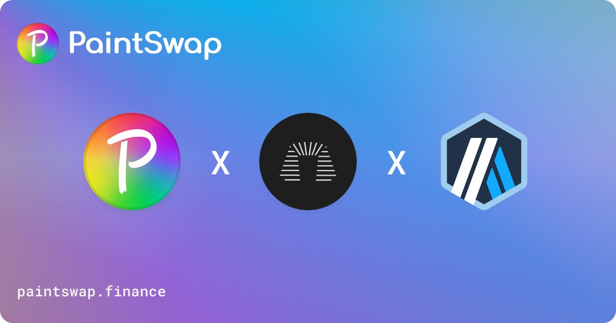 paint_swap's tweet photo. 🚀 The time has come AGAIN! PaintSwap is going cross-chain now expanding to #Arbitrum, the fNFT marketplace is now open for business. In partnership with @RamsesExchange read the full details in our medium article https://t.co/mDnzePrVL0 #nfts $arb https://t.co/PD2fK5rI9r