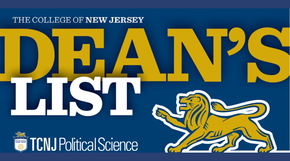 Congratulations to the Political Science students who earned a spot on the Spring 2023 Dean's List, awarded to students enrolled in 3 full letter-graded course units with a GPA of 3.5. The full list is available at polisci.tcnj.edu/s23deanslist/ #TCNJtoday