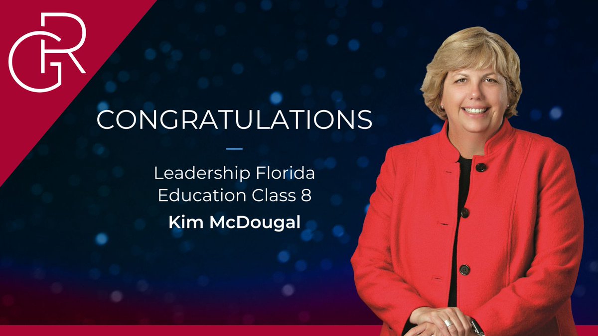 grayrobinsonlaw's tweet image. Join us in congratulating #GRAdvisor Kim McDougal for being selected to participate in the @LeadershipFla #EducationClass 8! #LeadershipFlorida #LeadFla23 #Tallahassee #Leadership #Education #FlaPol #Sayfie
gray-robinson.com/press-releases…