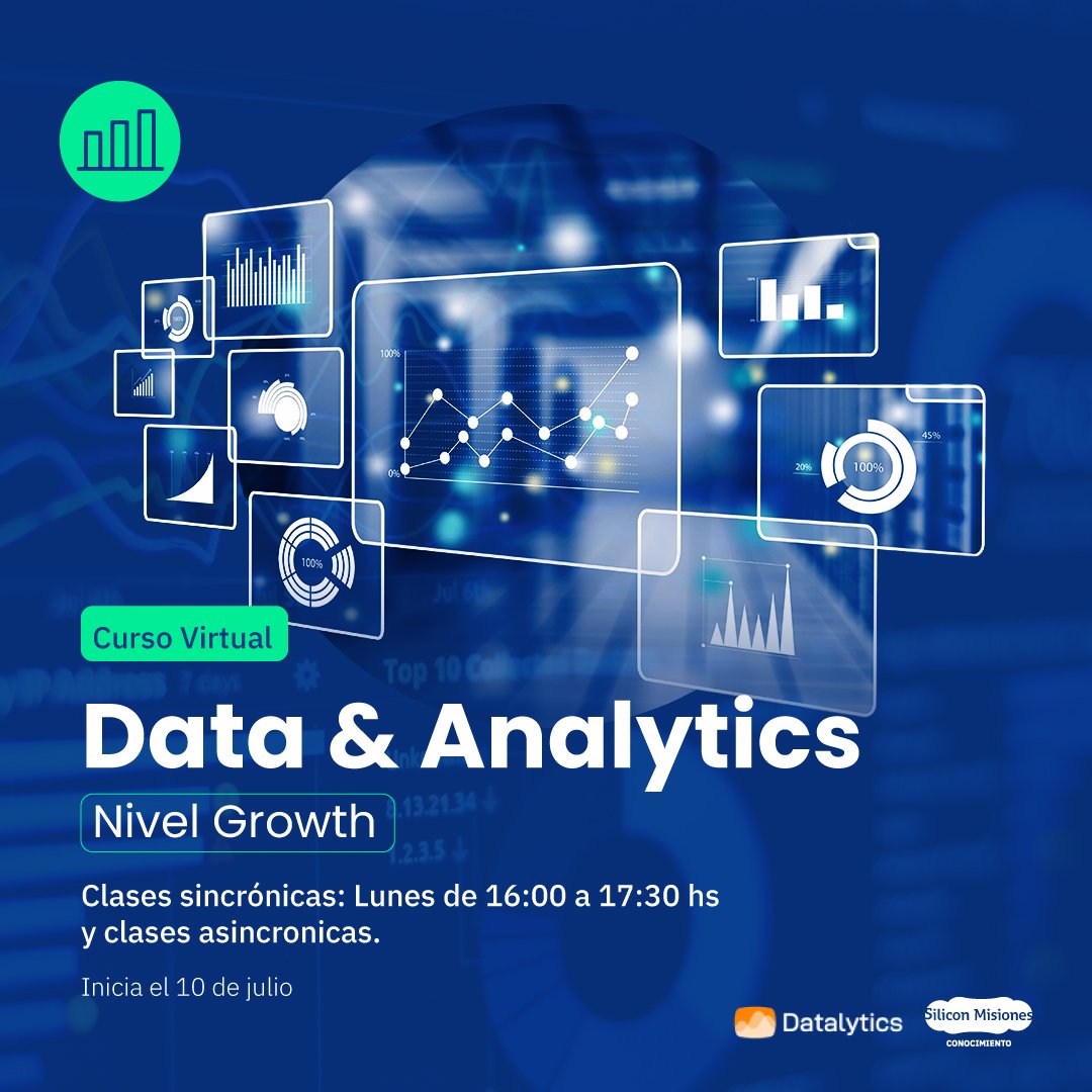 Vení a cursar el nivel Intermedio de Data & Analytics! Conocé los requisitos e inscribite 👉 siliconmisiones.gob.ar/data-y-analyti… . . . @DatalyticsBI #siliconmisiones #cienciadedatos #datayanalytics