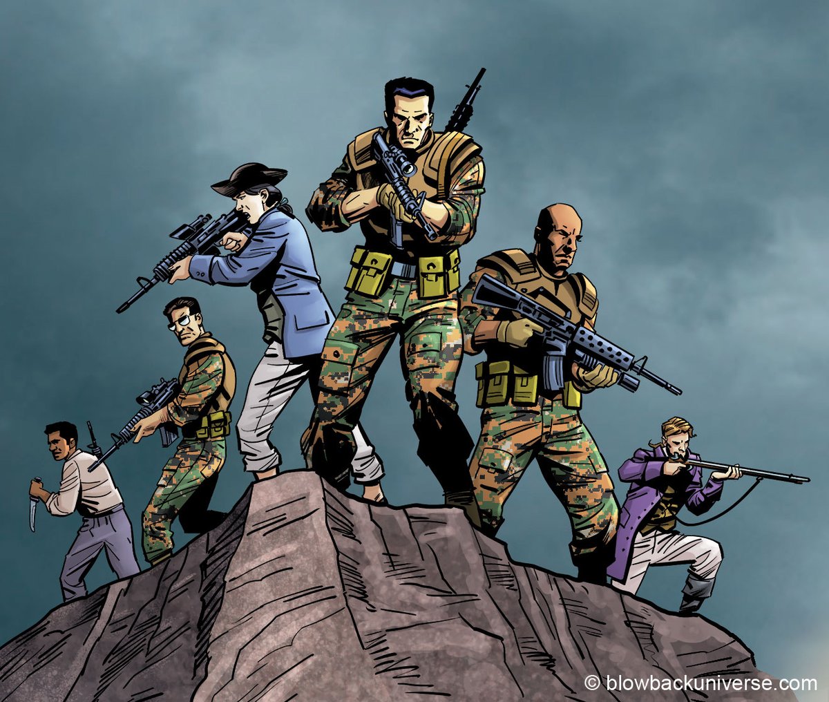 JimHereth's tweet photo. @Tonpa2 @HunterBlackComx I think you could call our niche, "Time Travel Action/Adventure."

You can check out more by clicking on Amazon's "Read Sample" button of the @ringoawards-winning #graphicnovel BLOWBACK.  

[https://t.co/r0tqtVfQA6]  

#indiecomics #SciFi #Pirates #Marines #timetravel #ComicArt https://t.co/zYwvRpg442