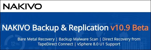 [Blog]  Nakivo #Backup & Replication v10.9 beta with Bare Metal recovery bit.ly/3ILHW8V #baremetal #ransomware #tape
