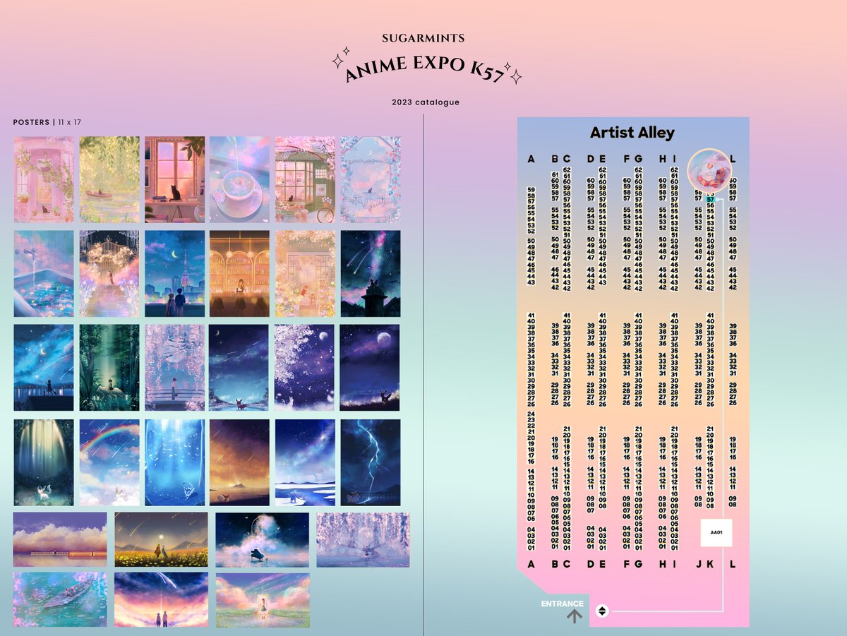 ✨AX 2023 CATALOGUE!

Will have some AX-exclusive mousepads in limited quantities! Please come find me at K57! 🌷 

#AX2023ArtistAlley #AXArtistAlley2023 #AX2023