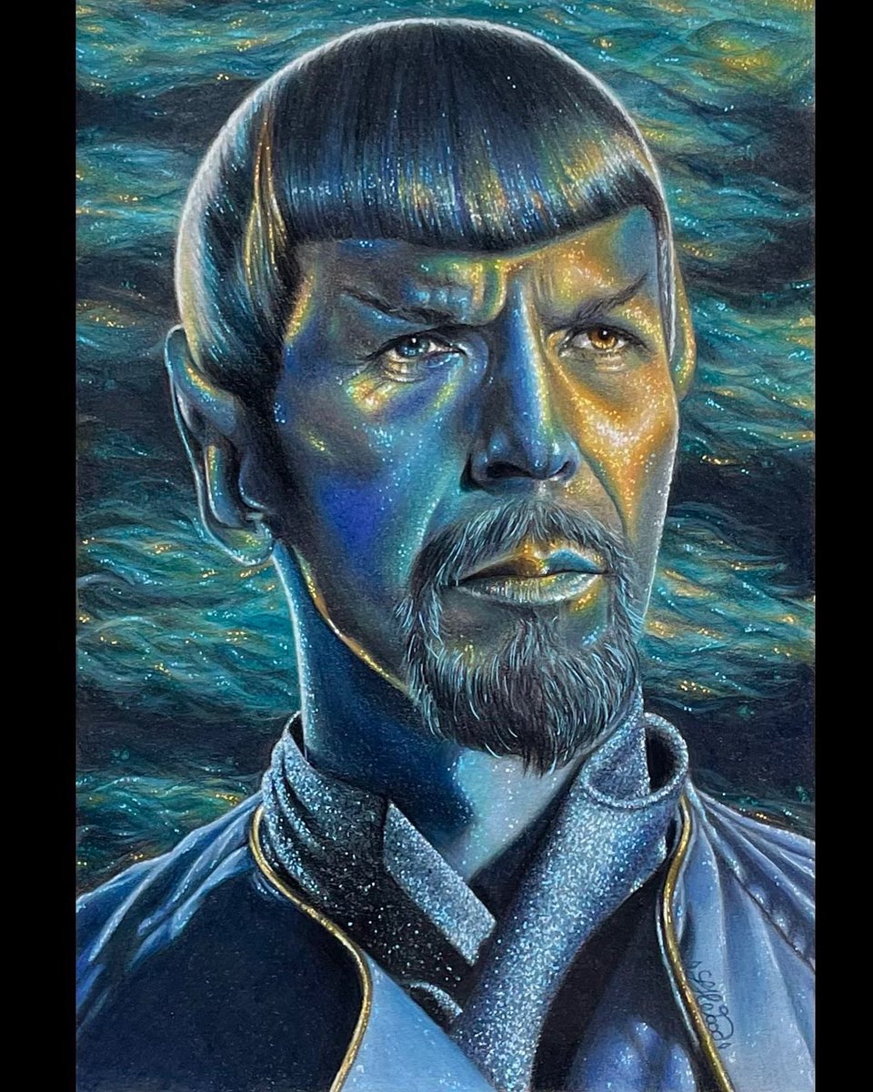 My mirror Spock 💙Last time , I told you that my mirror Kirk was probably my favorite Kirk, and this mirror Spock may also be my favorite. What is it with the mirror universe. that appeal to me so much?
Oh yes …bearded Spock, evil alter egos, and glitters 😂
#leonardnimoy #spock