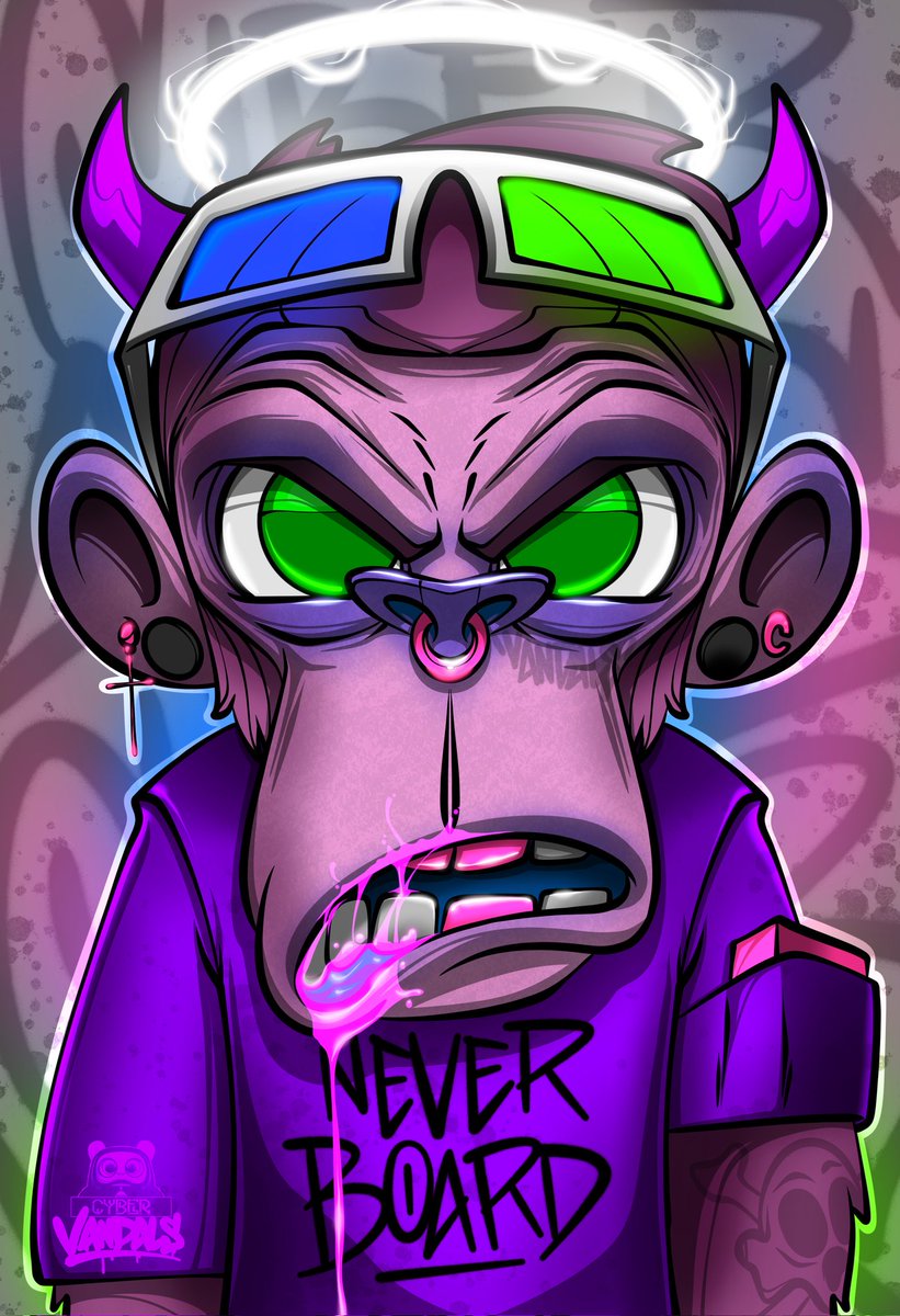 I was able to score the "APE FACE (GRAPE APE VARIANT)" from the <a href="/Cyber_Vandals/">Cyber Vandals Official</a> project! Mint #1 is on display in my onenumb.er gallery on <a href="/WAX_io/">WAX</a>!