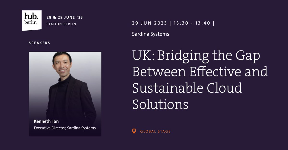 Discover how Sardina Systems revolutionizes #EnergyEfficiency. Our solution enables up to a 60% reduction in energy usage, significantly impacting the environment. Take advantage of Kenneth Tan's presentation at @hubconf on June 29th to learn more! 

#hubberlin23 #sustainability