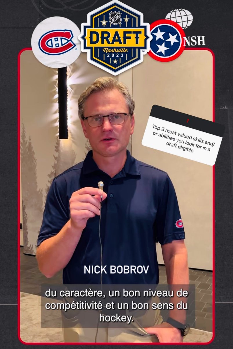 /r/Habs on Twitter "Nick Bobrov’s three most important characteristics when drafting a player