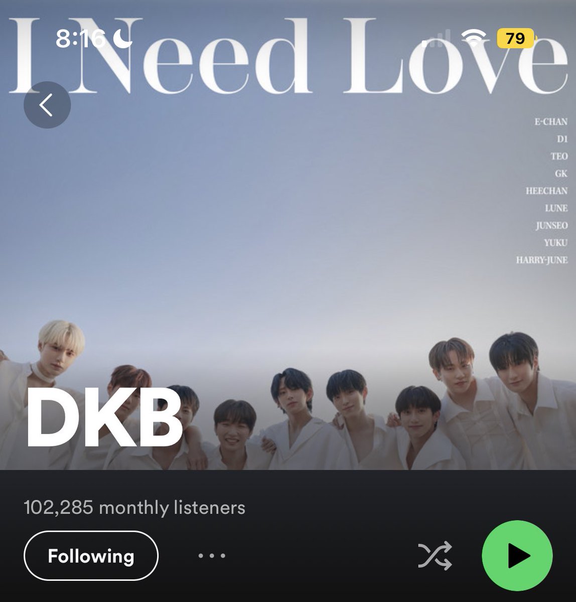 DKB HIT 100K MONTHLY LISTENERS ???? IM SO HAPPY FOR THEM