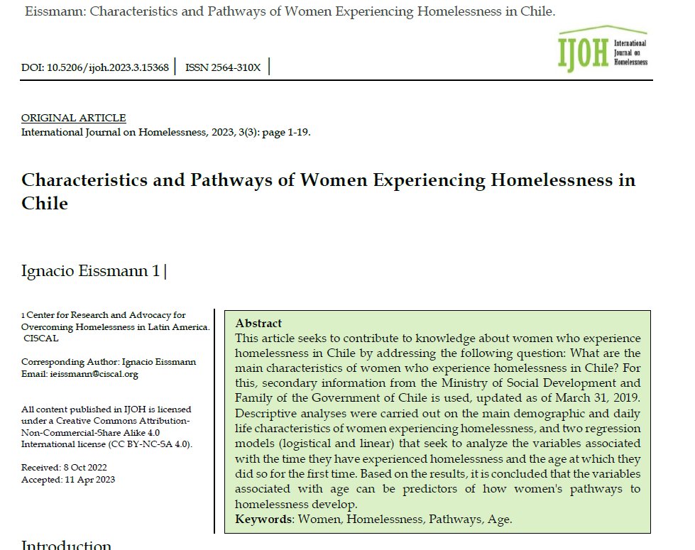 NEW ARTICLE! Available now as open access, online first at: ojs.lib.uwo.ca/index.php/ijoh… From Aotearoa, New Zealand, Kim Finkler and colleagues explore how services provide space and support for and with Māori peoples experiencing homelessness.