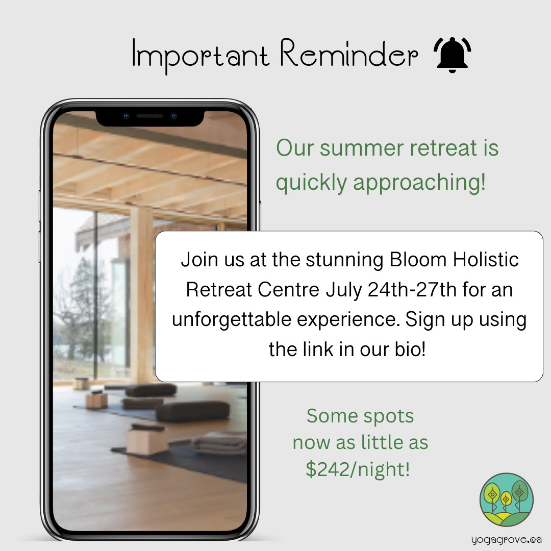 YogaGroveTO's tweet photo. Select spots now as little as $242/night! 
Leslie's retreats include yoga, meditation, restorative yoga and pranayama practices, inspiring and practical lectures and workshops on philosophy and practice, as well as small-group restorative yoga with individual massage classes! https://t.co/Sx2pQfdWH0