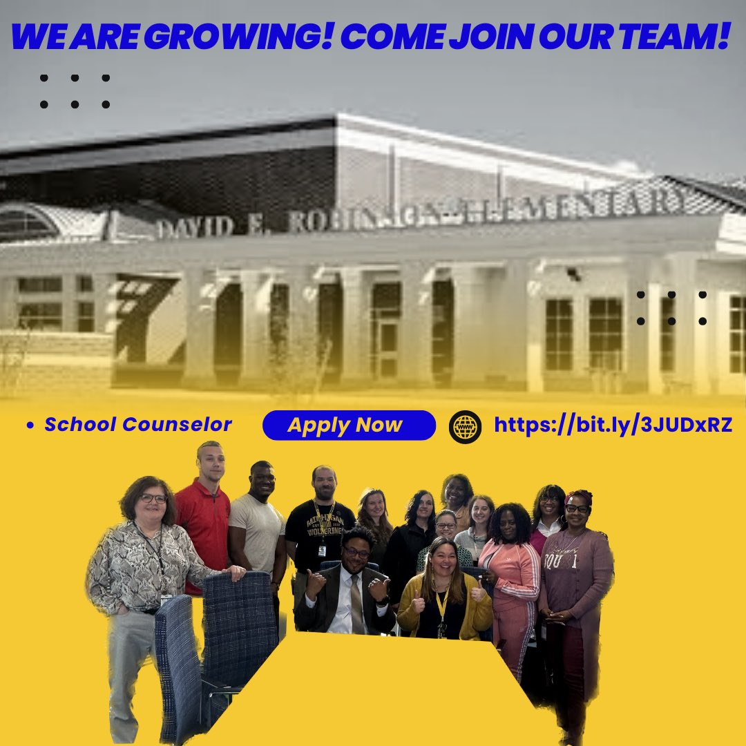 As a school leader, the school counselor role has always played a critical position as a part of my leadership team. We have an opening here at Robinson for that role. #changingthenarrative