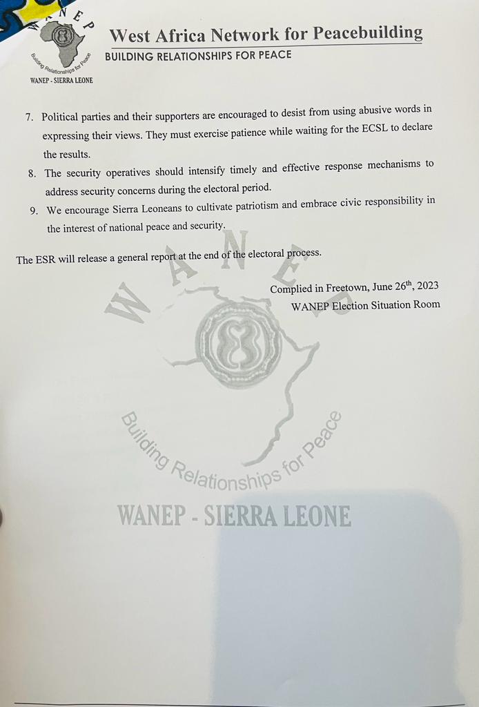 WANEP-Sierra Leone tweet media