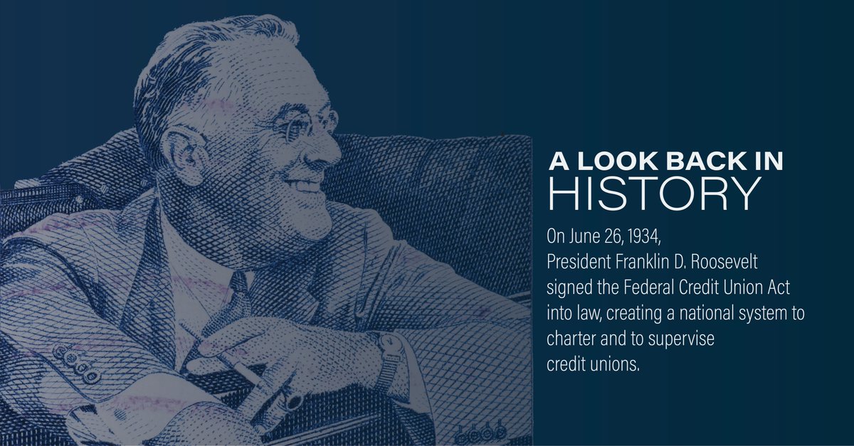 On this day, in 1934, FDR signed the #FederalCreditUnionAct into law.

#Ceto #FDR #FranklinDRoosevelt #CreditUnion #CUhistory #Bankinghistory