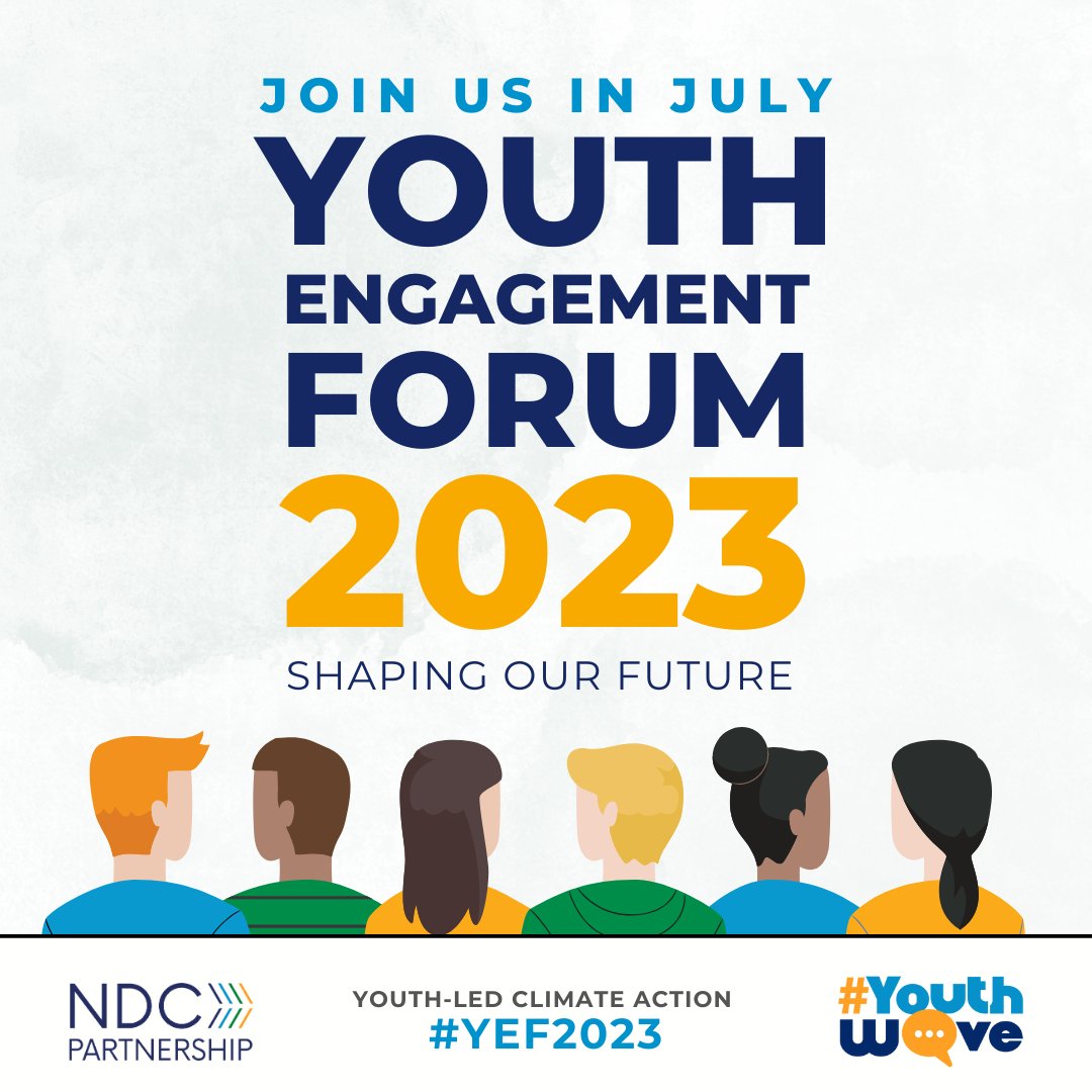 Convening & empowering #Youth voices is key to advancing #ClimateFinance for #ClimateAction. 📢 Join the discussion at @ndcpartnership’s Youth Engagement Forum on July 6, 13, 20 & 27! 💚 #YEF2023 #YouthWave #Finance4Youth #Youth4Climate

Register here 👉bit.ly/3Mnhchu