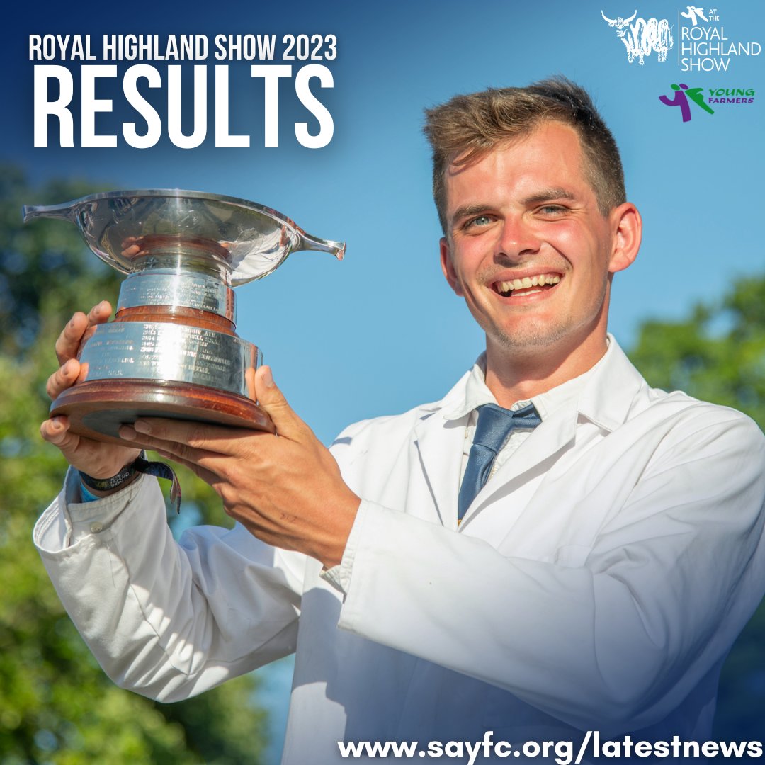 SAYFC's tweet photo. Thanks to all our fantastic members and supporters for making this year's @ScotlandRHShow, one to remember π
Follow our socials for a full run down of everything SAYFC from the show week and beyond!π
Results:
https://t.co/PCKwYSP03v
#youngfarmersis #celebratingourmembers https://t.co/HgLPAxe01U