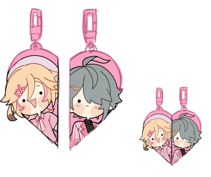 With matching heart shape charms?