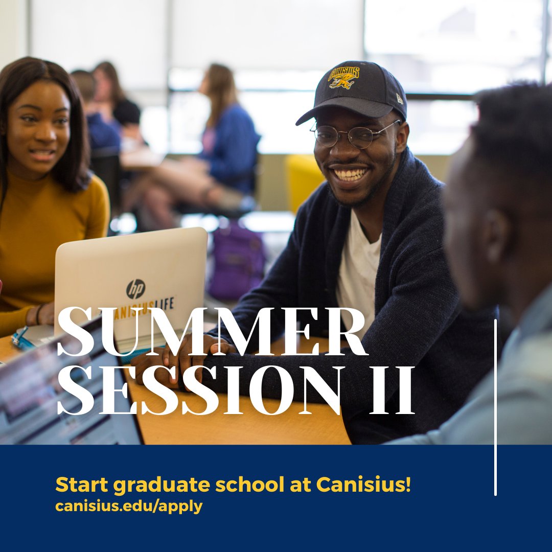 CanisiusGrad's tweet image. ⏰Don't wait⏰ Summer Session II starts July 3rd! Be sure to get your application in now! Application link in bio.

#Canisius #GradSchool #Summer