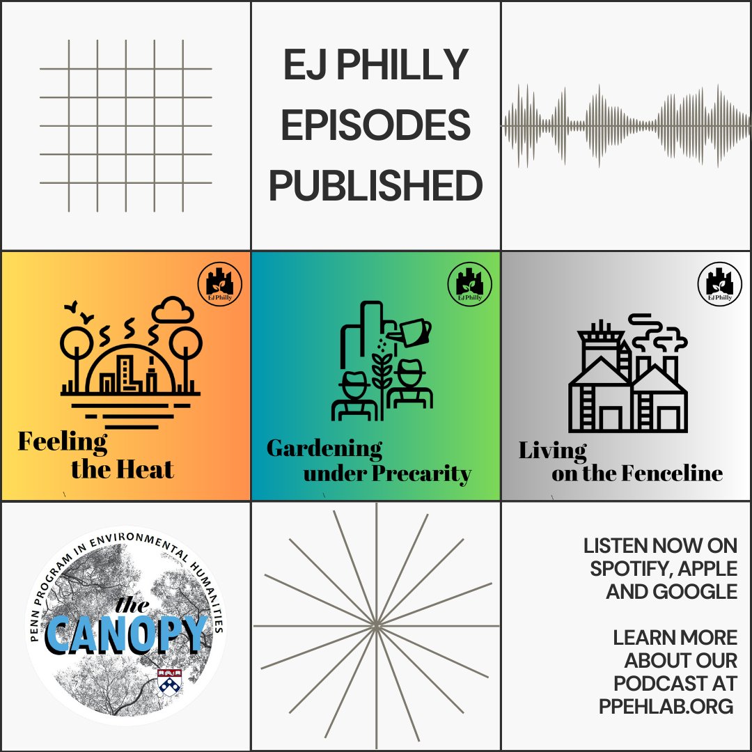 EJ Philly is published! Listen now to 3 great podcast episodes about environmental justice in Philly. 📢🌿 This series was the final project of the touchstone course in the environmental humanities minor co-taught by @KristinaLyons17 & @howarthmarilyn. bit.ly/43LhNj4