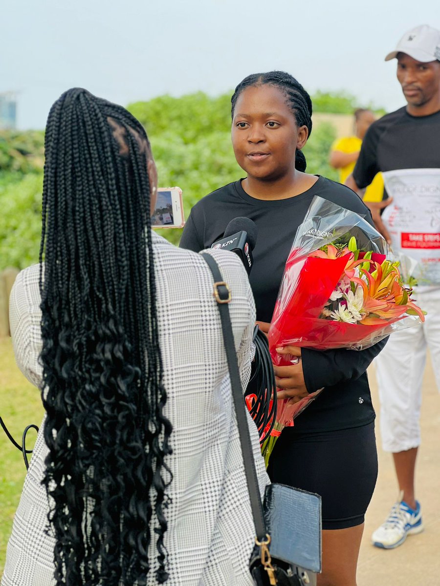 A heartfelt #finishline in Durban yesterday in the final days of #YouthMonth2023. Ndiswa Ndaba took her last steps towards an amazing initiative for #youth in school. 

Well done!