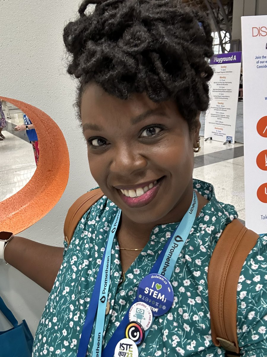TeachThatTech15's tweet photo. Day 2 at #ISTE2023 and my lanyard is looking sharp with all the pens I've collected from the expo hall! Who knew collecting office supplies could be so much fun? #EdTech #expohall #ISTELive23 #Philadelphia #PCC #ProfessionalDevelopment https://t.co/F3X5l0BOEU